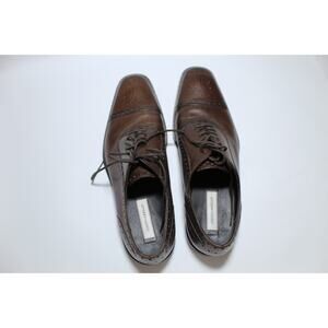 Joseph Abboud Men’s Oxfords Brown Leather Cap Toe Dress Shoes Sz 10